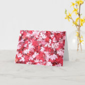 Carte Feuilles d'automne (Fleur jaune)