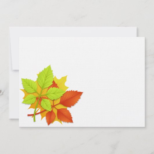 Carte Feuilles d'automne (Devant)