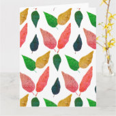 Carte Feuilles d'automne (Fleur jaune)