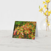 Carte Feuilles d'automne (Fleur jaune)