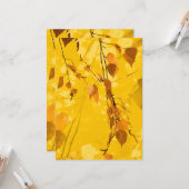 Carte Feuilles d'automne 3 (Devant/Arrière en situation)