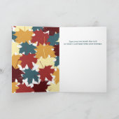 Carte Feuilles d'automne à l'aquarelle rustique (Intérieur)