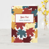 Carte Feuilles d'automne à l'aquarelle rustique (Fleur jaune)