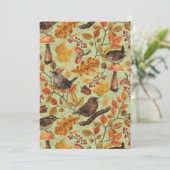 Carte Feuilles d'automne, baies, champignons et fleurs (Debout devant)