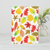 Carte Feuilles d'automne blanc (Debout devant)