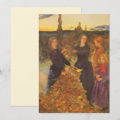 Carte Feuilles d'automne de Sir John Everett Millais (Devant / Derrière)