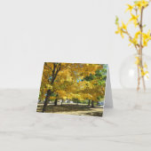 Carte Feuilles d'automne dorées au parc (Fleur jaune)