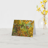 Carte Feuilles d'automne dorées et rouillées  (Fleur jaune)