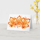 Carte Feuilles d'automne éclaboussent (Fleur jaune)