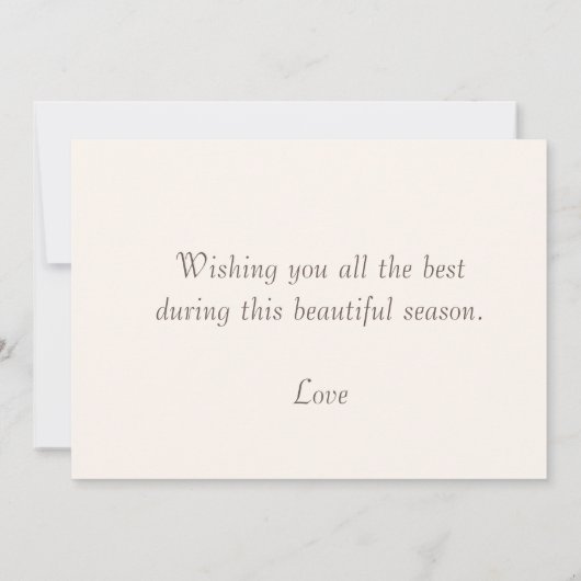 Carte Feuilles d'automne & Écureuil Joyeux Message d'Aut (Dos)