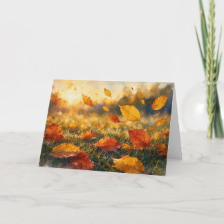 Carte Feuilles d'automne en mouvement,
