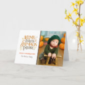 Carte Feuilles d'automne et Citrouilles S'il vous plaît  (Fleur jaune)