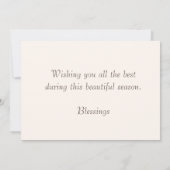 Carte Feuilles d'automne et verset biblique Salutations  (Dos)