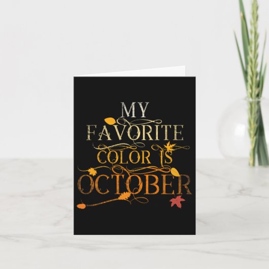 Carte Feuilles D'automne Feuillage Oct Ma Couleur Préfér (Devant)
