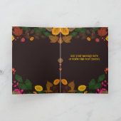 Carte Feuilles d'automne Glands Baies Action de grâce en (Intérieur)