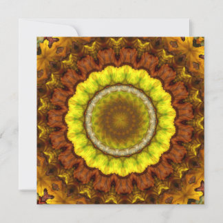 Carte Feuilles d'automne Kaleidoscope Mandala