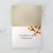 Carte Feuilles d'automne Merci (Intérieur)