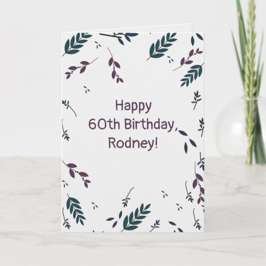 Carte Feuilles d'automne modifiables (Devant)