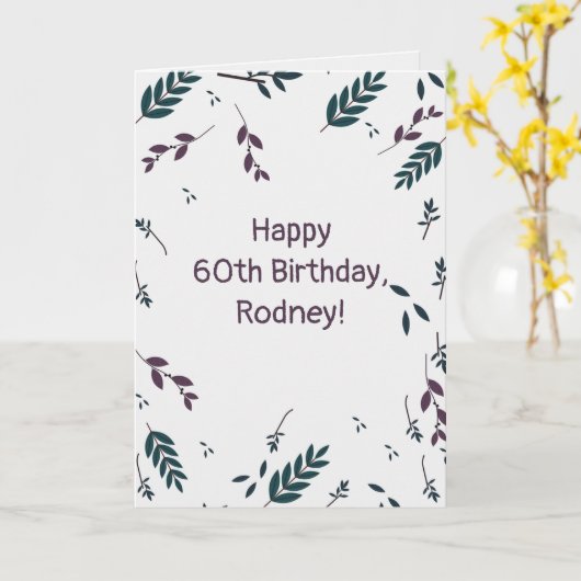 Carte Feuilles d'automne modifiables (Fleur jaune)