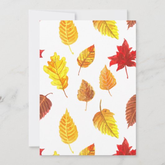 Carte Feuilles d'automne motif (Devant)