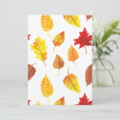 Carte Feuilles d'automne motif (Debout devant)