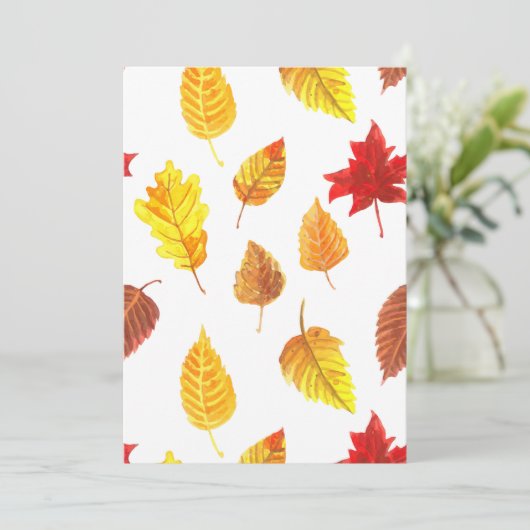 Carte Feuilles d'automne motif (Debout devant)