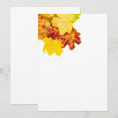 Carte Feuilles d'automne motif (Devant / Derrière)
