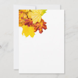 Carte Feuilles d'automne motif