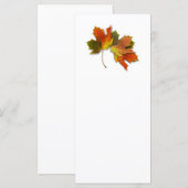 Carte Feuilles D'Automne Orange Et Doré (Devant / Derrière)