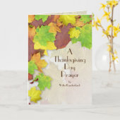 Carte Feuilles D'Automne, Prière Du Jour De L'Action De  (Fleur jaune)