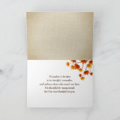 Carte Feuilles d'automne reconnaissantes pour un ami (Intérieur)