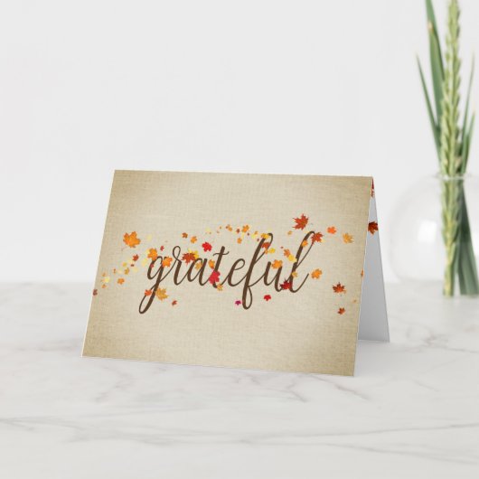 Carte Feuilles d'automne reconnaissantes pour un ami (Devant)