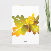 Carte feuilles de chêne d'automne (Dos)