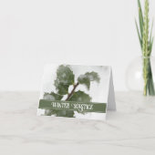 Carte Feuilles de houx glacées Joyeux solstice d'hiver (Devant)