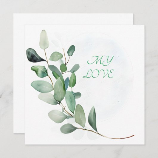 Carte Feuilles de l'Eucalyptus vert (Devant / Derrière)