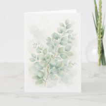 Feuilles de peinture à l'eau botanique Pastel Gree