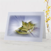 Carte Feuilles d'érable volant (Fleur jaune)