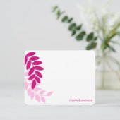 Carte Feuilles du jardin rose chaud (Debout devant)