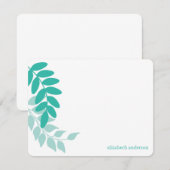Carte Feuilles du jardin vert (Devant / Derrière)