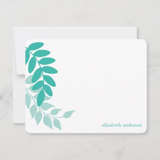 Carte Feuilles du jardin vert (Devant)