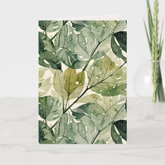 Carte Feuilles Larges et Fines en Couches (Devant)