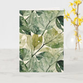 Carte Feuilles Larges et Fines en Couches (Fleur jaune)