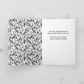 Carte Feuilles noirs et blancs Bonne fête des mères 3 Ph (Intérieur)