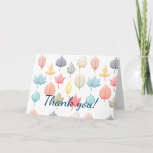 Carte Feuilles pastel