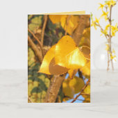 Carte Feuilles qui parlent (Fleur jaune)