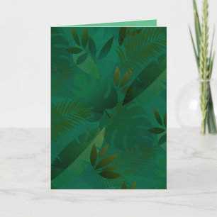 Carte Feuilles tropicales mystiques exotiques de la jung