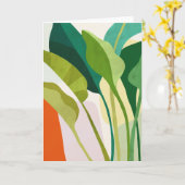 Carte Feuilles tropicaux (Fleur jaune)