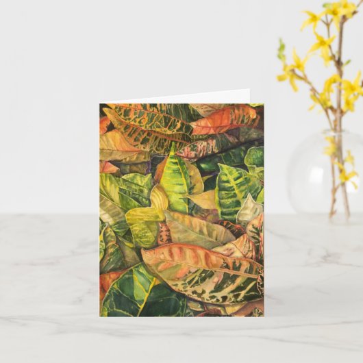 Carte Feuilles tropicaux (Fleur jaune)