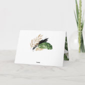 Carte Feuilles tropicaux Faux Gold Foil Merci (Dos)
