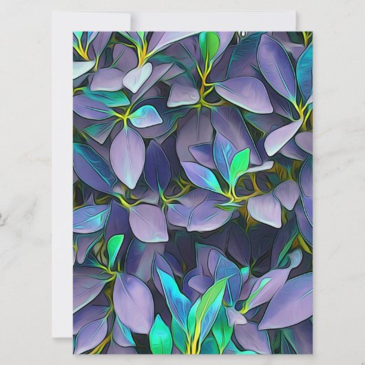 Carte Feuilles violets enchantés (Devant)